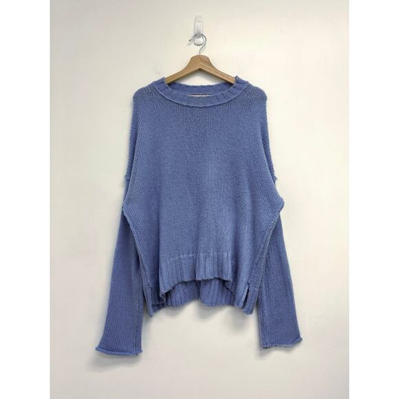 Wooden Ships Mohair Wool Blend Chunky Knit Boxy Relaxed Crew Neck Sweater M/L - Picture 1 of 11